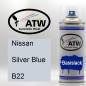 Preview: Nissan, Silver Blue, B22: 400ml Sprühdose, von ATW Autoteile West.